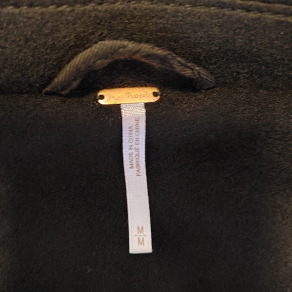 FREE PEOPLE BELLA WOOL DOLAN COAT, BLACK M - Picture 11 of 14